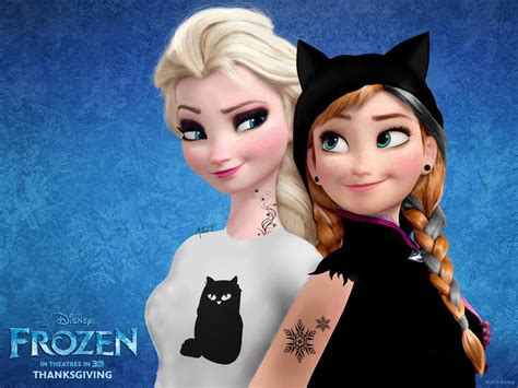 Emo Elsa And Anna By Adap24 On Deviantart