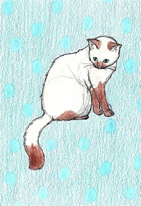 Siamese Cat 1 Drawing By Brittany Dorris