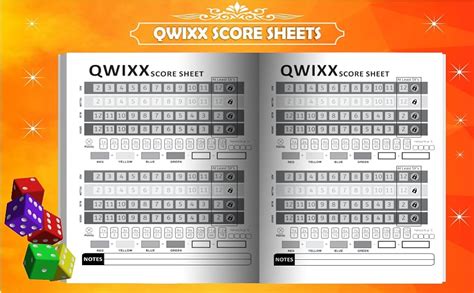 Qwixx Score Pads Large Print Score Sheets By Ellington Kim