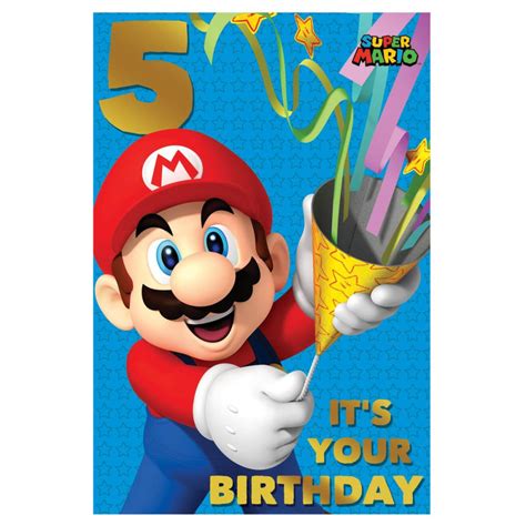 Free for commercial use no attribution required high quality images. Super Mario Bros 5th Birthday Card (251784) - Character Brands