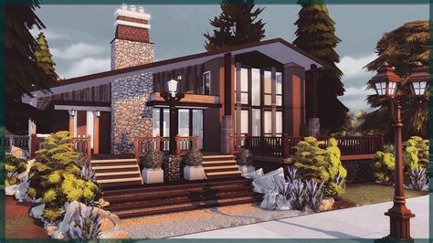 Luxurious Modern Cabin The Sims 4 House Build Sims 4 House Building