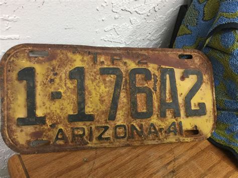 Old Arizona License Plates 1924 Thru The 1950s The Packrats Den