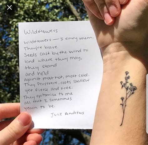 40 You Belong Among The Wildflowers Tattoo