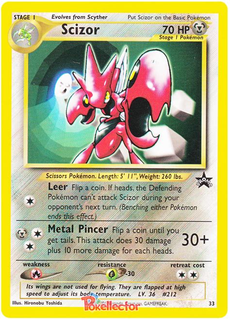Conditions vary from lp, nm to pack fresh. Scizor - Wizards of the Coast Promos #33 Pokemon Card