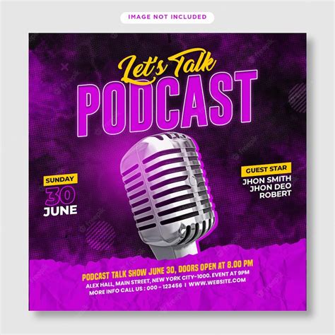 Premium Psd Podcast Talk Show Flyer And Social Media Post Template
