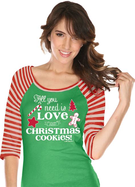 All You Need Is Love And Christmas Cookies Raglan Hip Together