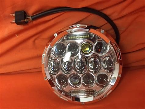 7″ Daymaker 75w Chrome Projector Hid Led Light Bulb Headlight