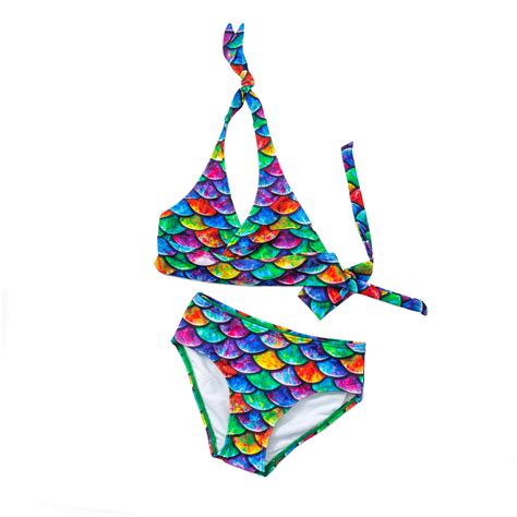 buy mermaid swimsuit girls bikini set matching scale colors online at desertcartindia