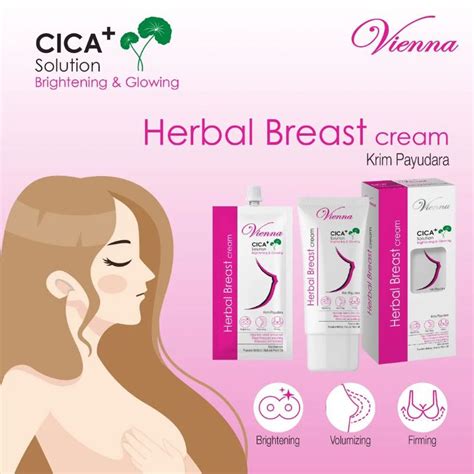 jual vienna herbal breast cream with pueraria mirifica 30ml 80ml pengencang payudara