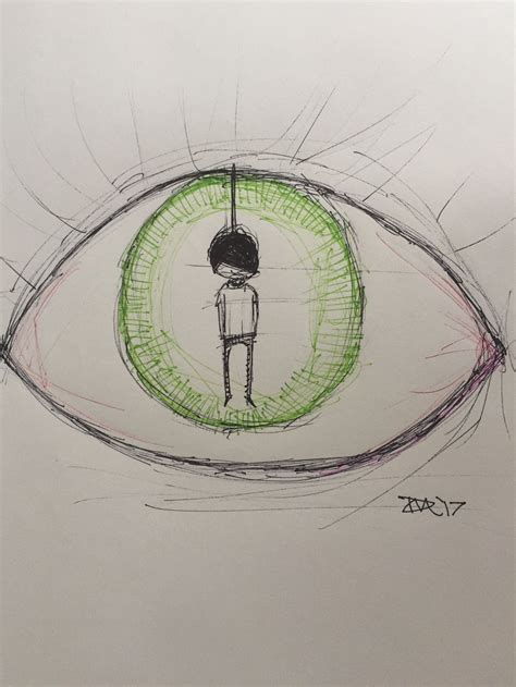 Dead In The Eye Sharpie Pencil Male Sketch Fancy Draw Eyes To