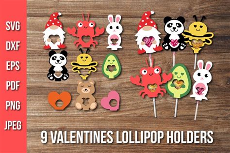 Valentines day lollipop holders