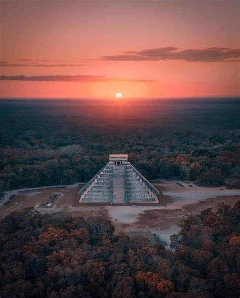 Sunset In Chichen Itza Mexico 🇲🇽 Yucatan Mexico World Most