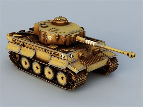 Panzerkampfwagen Vi Ausf E 3d Model 3ds Maxmaya Files Free Download