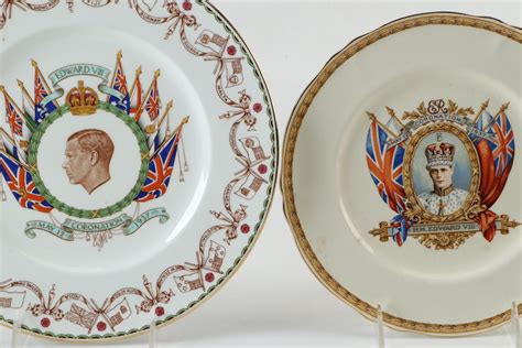 Edward Viii Commemorative Coronation Plates And Teacups 1930s Ebth