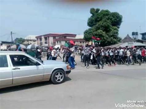 The gunmen stormed his apartment at about 1am today june 6, broke the gate, and set it ablaze. Biafra as IPOB Members on rally today in IMO state Owerri ...