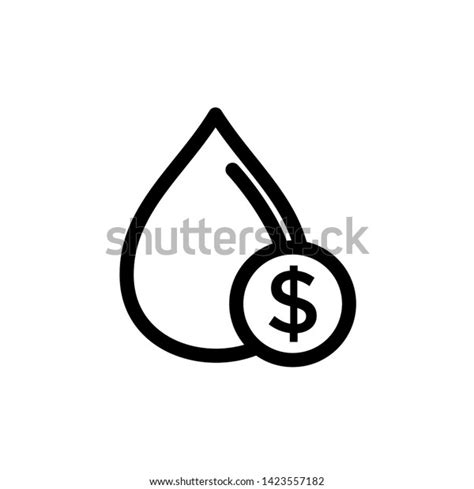 Vector Bill Water Payment Outline Web Stock Vector Royalty Free