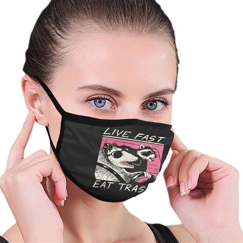 Live Fast Eat Trash Mask Windproof And Dustproof Facial Protection
