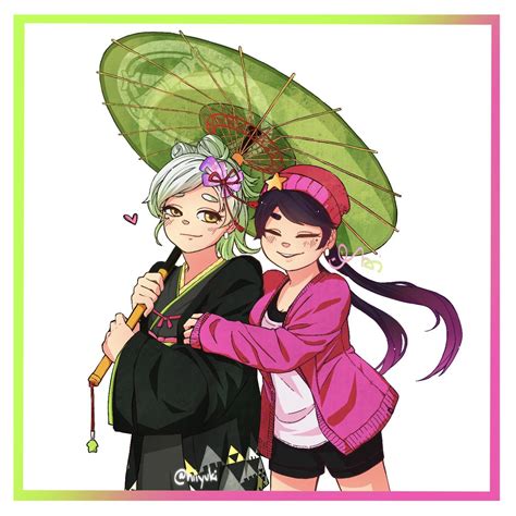 Callie and Marie as humans (fanart by me) : r/splatoon