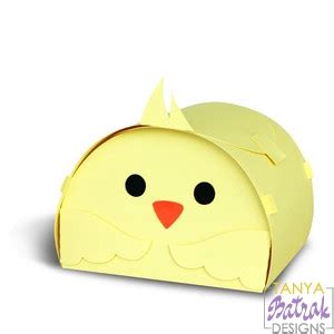 Chick Easter Treat Box svg cut file for Silhouette, Sizzix, Sure Cuts A