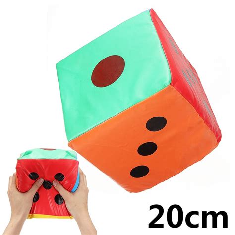 20cm Giant Sponge Faux Leather Dice Six Sided Game Toy Party Playing