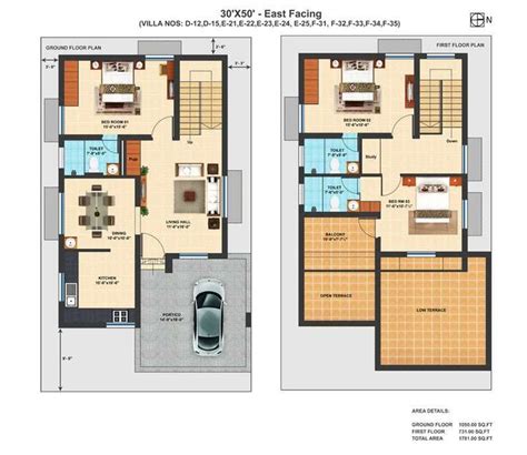 Precious 11 Duplex House Plans For 30x50 Site East Facing North Vastu