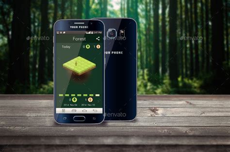 Phone S6 High Resolution Mockup Set Phone Create Clipping Mask High