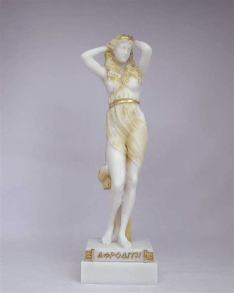 Handmade Alabaster White Statue 23cm Nude Female Body Sculpture Aphrodite Greek Roman Venus