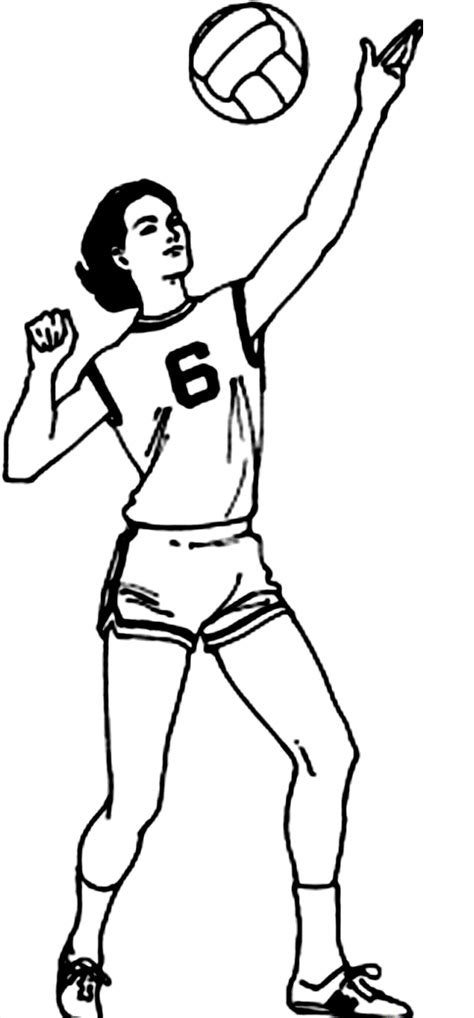 Printable Volleyball Coloring Pages