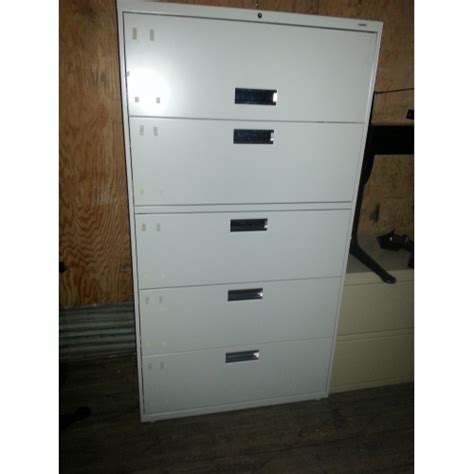 Find great deals on ebay for lateral file cabinet. Hon Grey 5 Drawer Lateral File Cabinet, Locking - Allsold ...