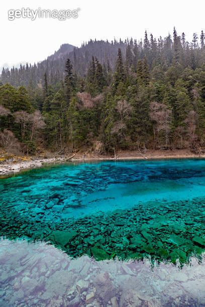 Beautiful Crystal Clear Water Lake View In Jiuzhaigou In Jiuzhai Valley