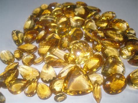 Faceted Citrine Lot Faceted Gemstones Gems By Mail