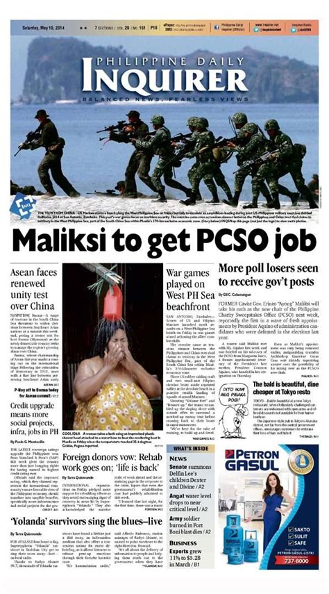 Pin By Philippine Daily Inquirer On Inquirer Front Page Games To Play