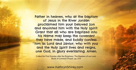 Prayer For The 1st Sunday After Epiphany The Baptism Of Our Lord