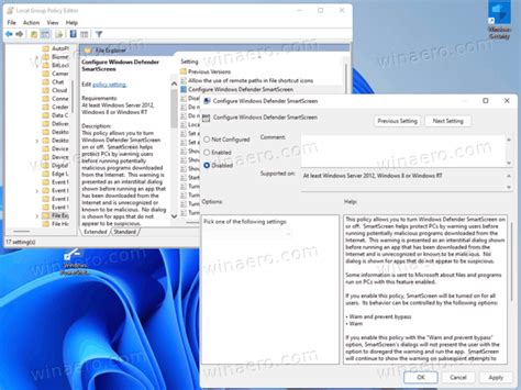 Windows 11 Disable Smartscreen