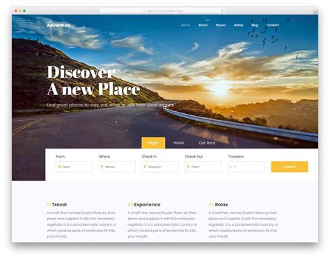 Free Html Templates Download For Travel Websites Free Printable Templates