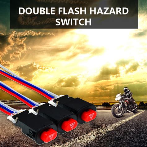 Universal Motorcycle Hazard Light Switch Double Warning Flasher