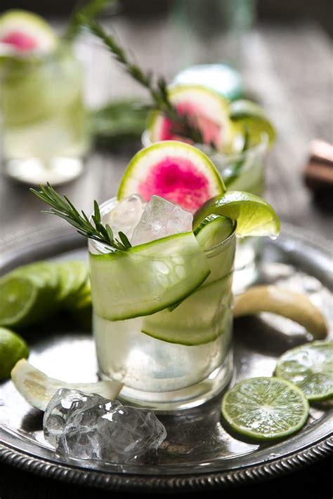 Cucumber Rosemary Gin And Tonic The Forked Spoon