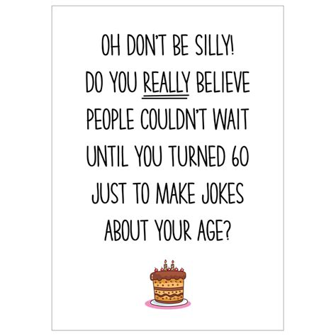 Funny Age Joke 60th Birthday Card Rude 60th Birthday Card For Etsy