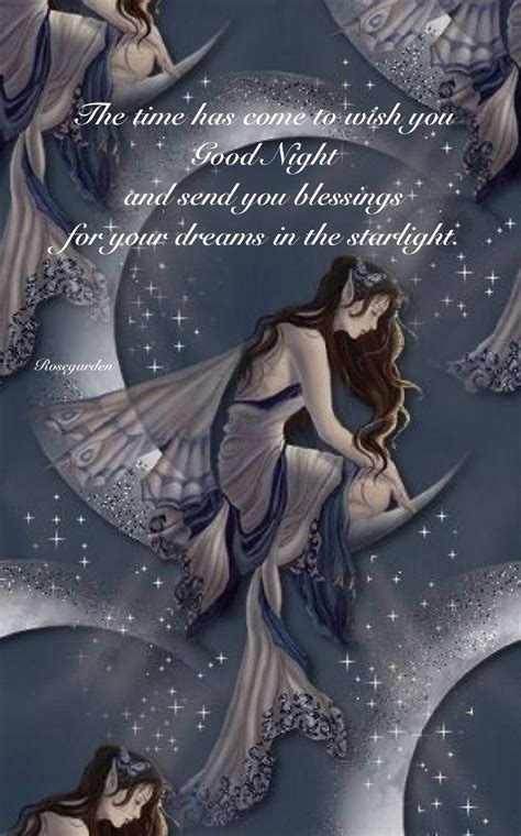 Good Night Wish Beautiful Fairies Moon Fairy Fairy Art