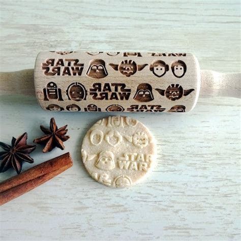 Star Wars Embossing Rolling Pin Wooden Laser Engraved Rolling Etsy