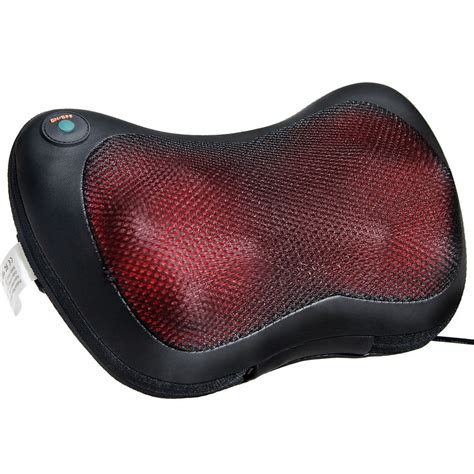Shiatsu Pillow Massager With Heat Deep Kneading For Shoulder Neck And Back Costway