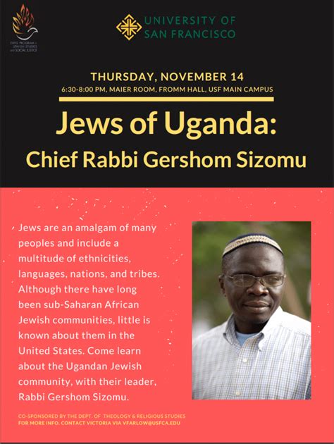 Fall 2019 “jews Of Africa” With Ugandan Chief Rabbi Gershom Sizomu