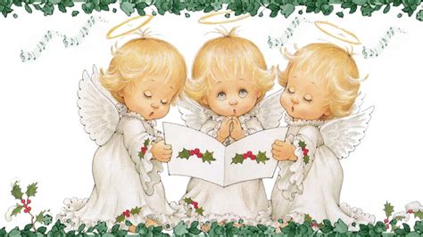 Download Singing Christmas Angels Wallpaper