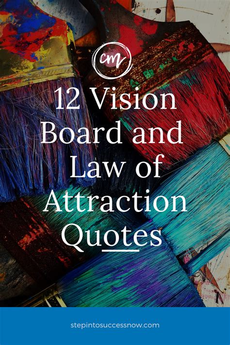 12 Powerful Law Of Attraction And Vision Board Quotes Step Into
