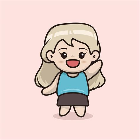 Chibi Anime Girl Mascot And Character Design 4648894 Vector Art At Vecteezy