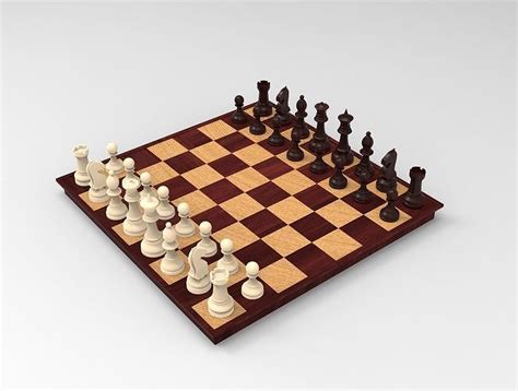 Chess Board 3d Model 3d Printable Cgtrader