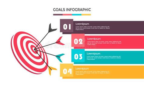 Infographic Goals Design Chart Illustration Concept Success Diagram
