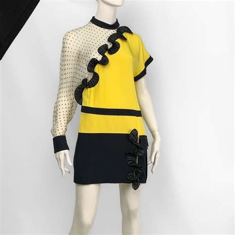 Emanuel Ungaro Silk Asymmetric Color Block Dress Catawiki