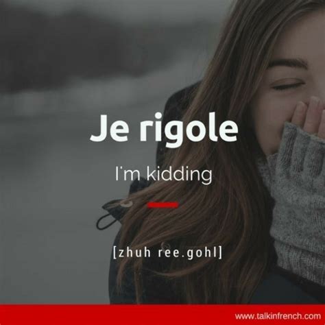 Je rigole I'm Kidding | French language, Basic french words, Learn french