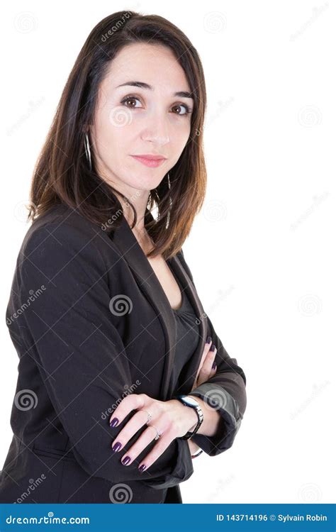 Attractive Young Professional Woman With Her Arms Folded Isolated On